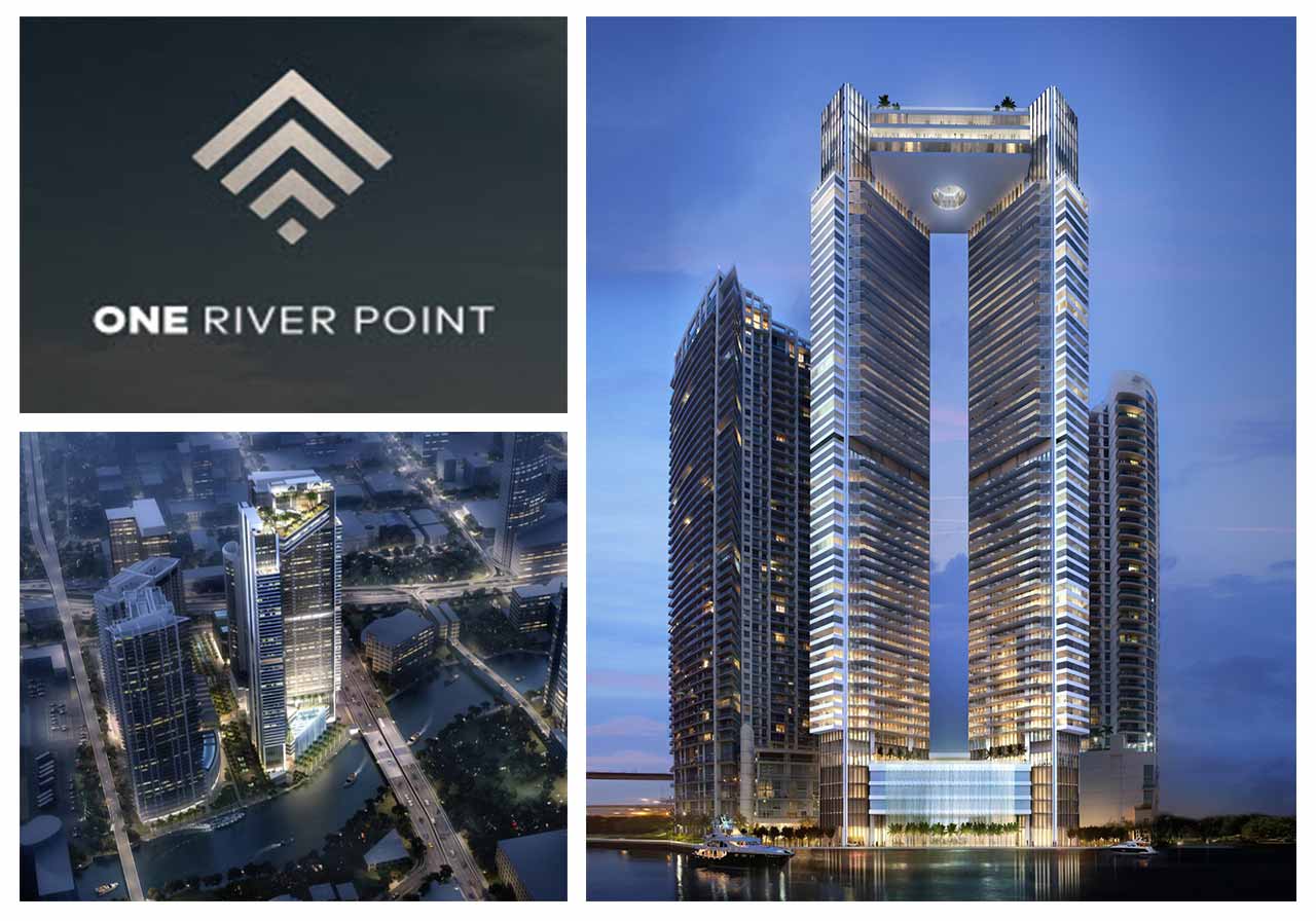 One River Point Condos on the Miami River in Downtown Miami, Florida