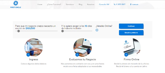 En tres simples pasos, el comerciante puede aplicar y tener acceso al crédito. 